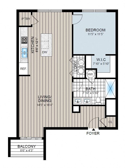 a floor plan of a small house with a garage